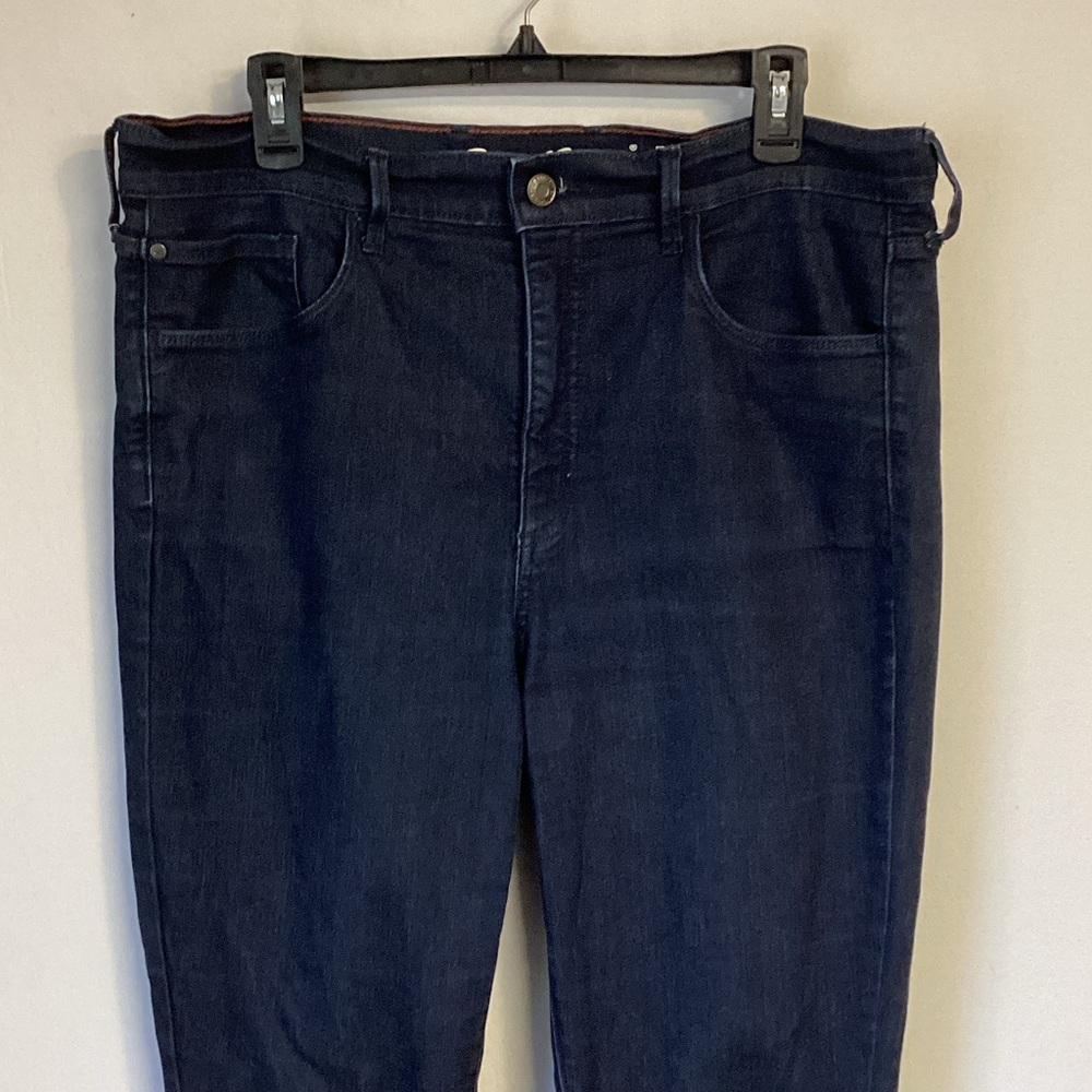 Eddie Bauer Slightly Curvy - High Rise Women's Dark Blue Skinny Jeans Size 16 - Picture 2 of 8